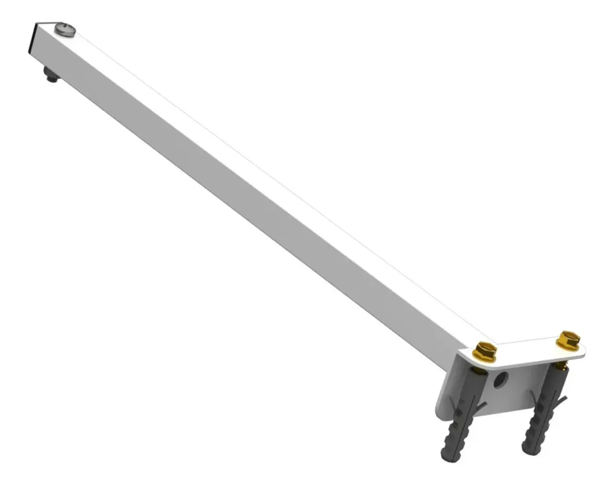 Suporte Refletor Fachada Banner Braço 40 Cm - Branco