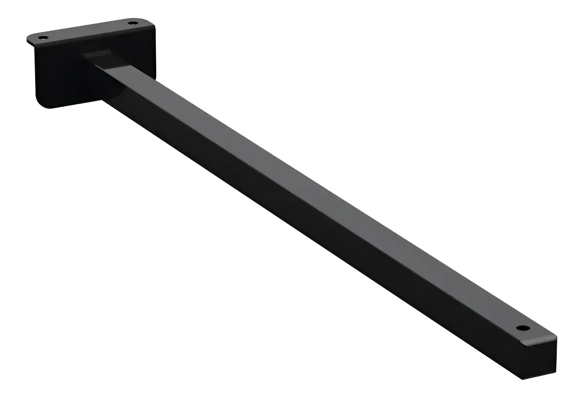 Suporte Refletor Multiforma Fachada Braço 50cm Preto Parede