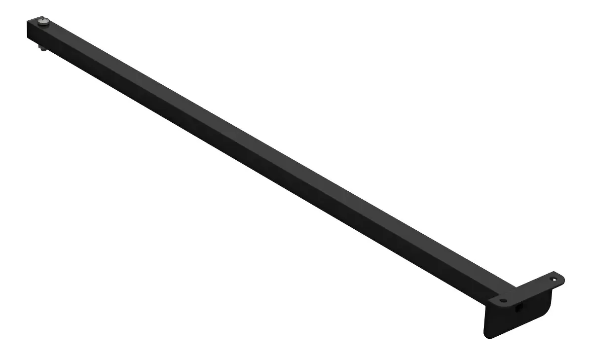 Suporte Refletor Fachada Banner Braço 70 Cm - Preto