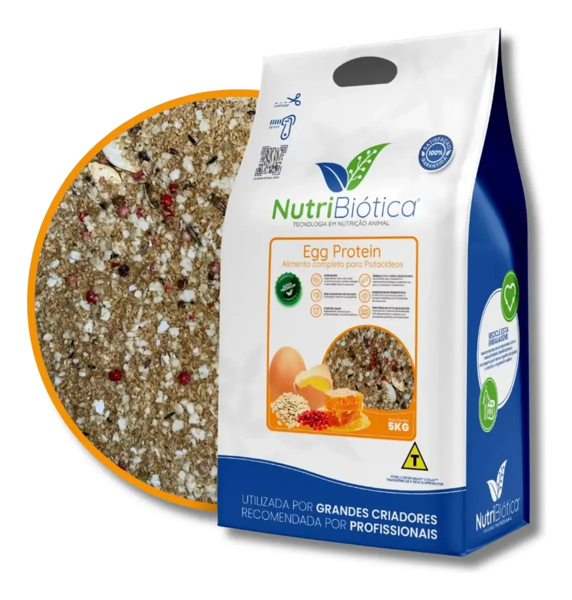 Ração Nutribiótica Farinhada Psitacídeos Egg Protein 5kg