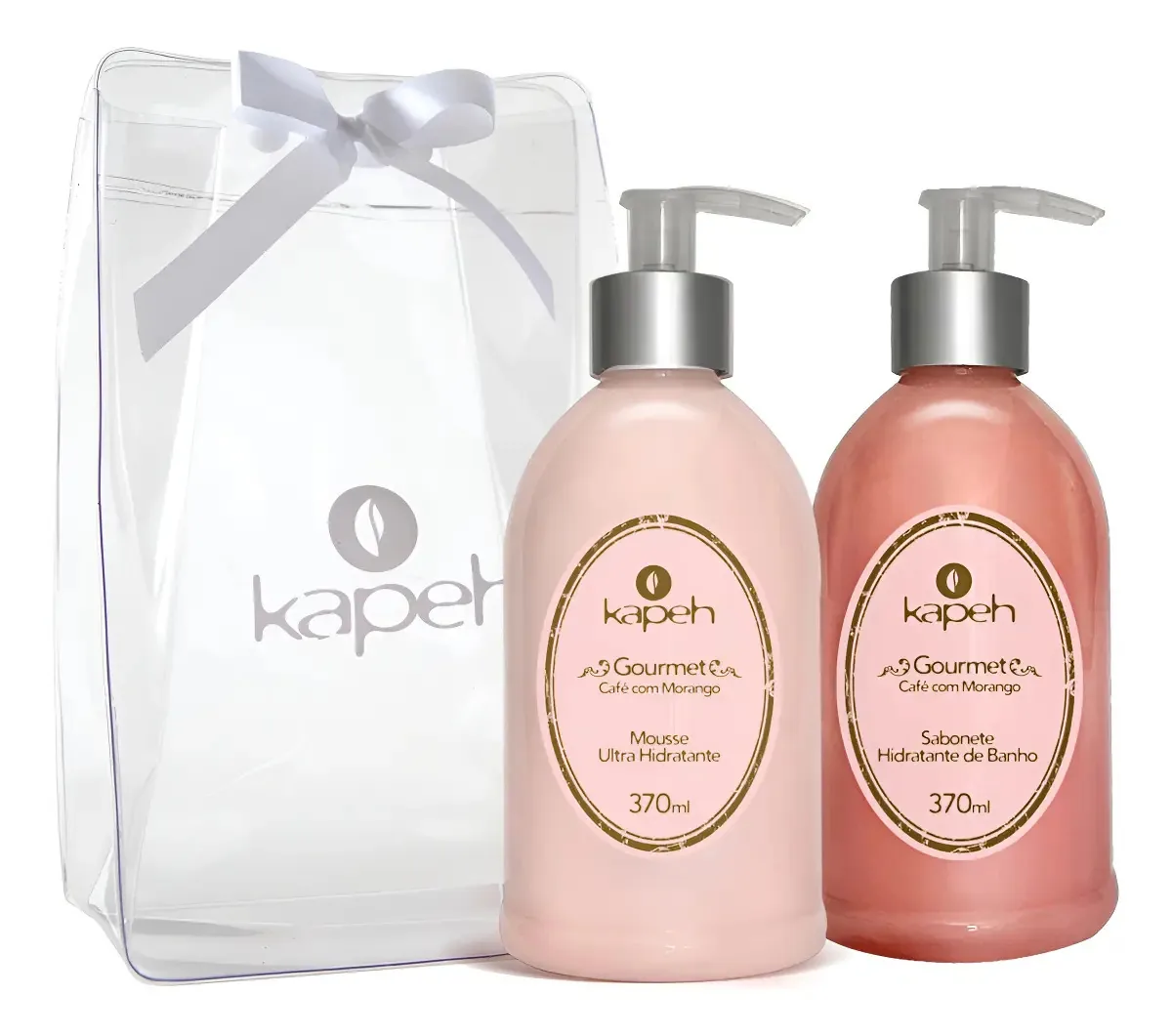 Kit Sabonete E Hidratante Café Com Morango + Necessaire