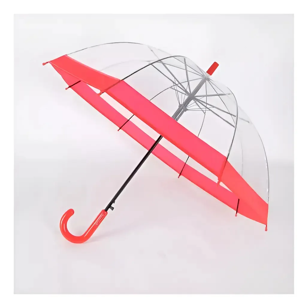 Guarda-chuva Infatil Transparente Vermelho
