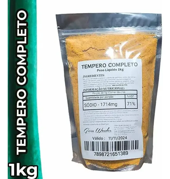 Tempero Completo Com Sal 1 Kilo Combina Com Qualquer Receita
