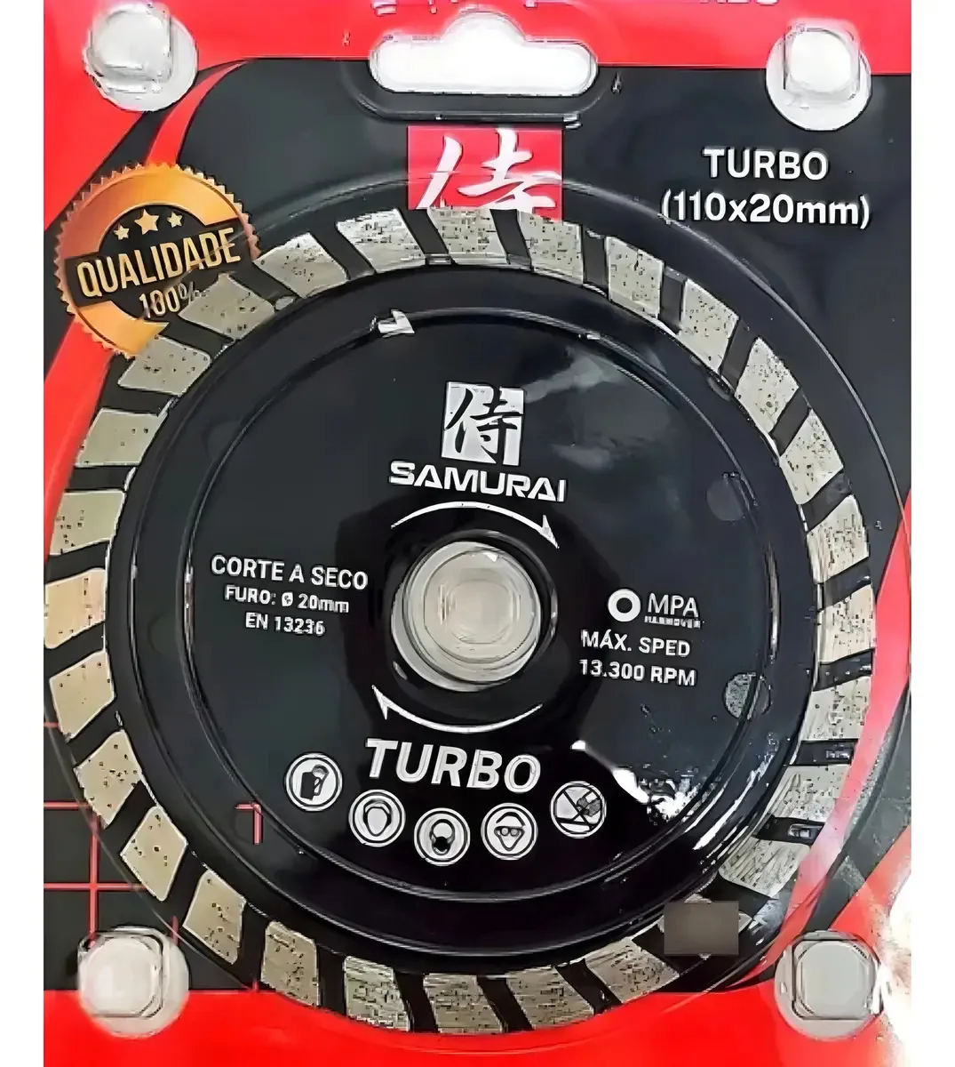 Disco De Corte Diamantado Turbo 110x20mm Cor Azul