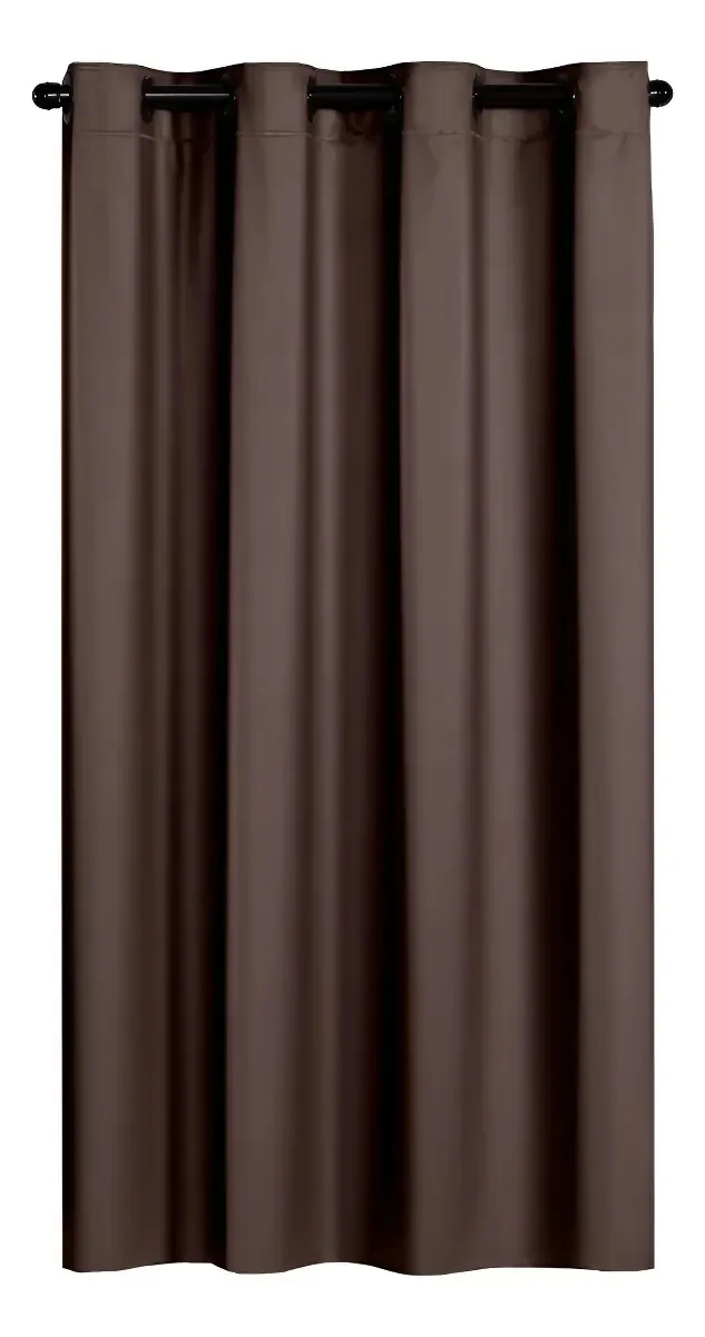 Cortina Blackout De Pvc 1,40m X 1,60m Azul Cor Cortina Marrom Escuro