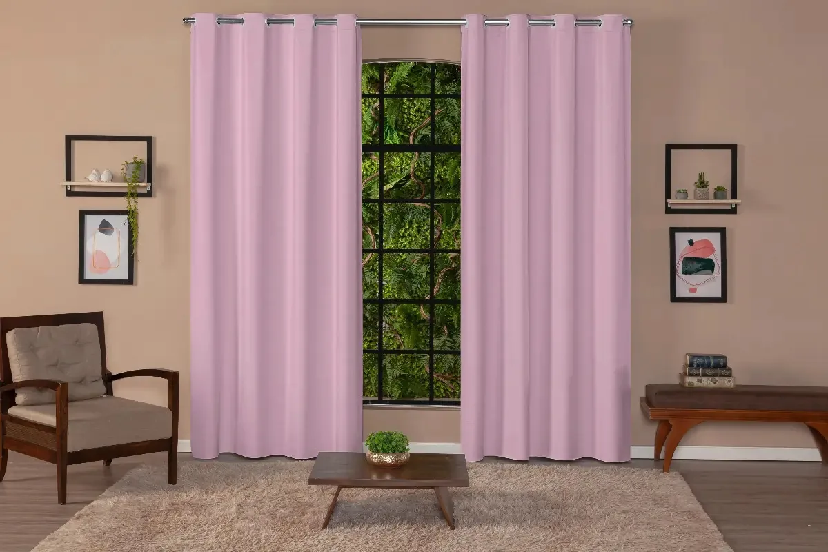 Cortina Blackout De Pvc 2,80m X 2,10m Bege Cor Cortina Rosa