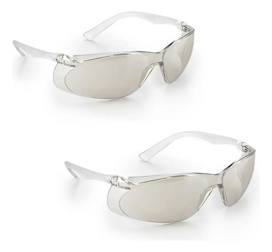 Oculos Protecao Incolor Kit 2 Unidades Lente Transparente