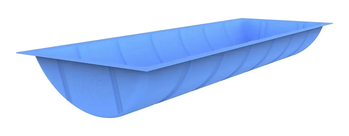Cocho De Polietileno P/ Gado Bovino Ovinos Ovelhas 215 Lts Azul