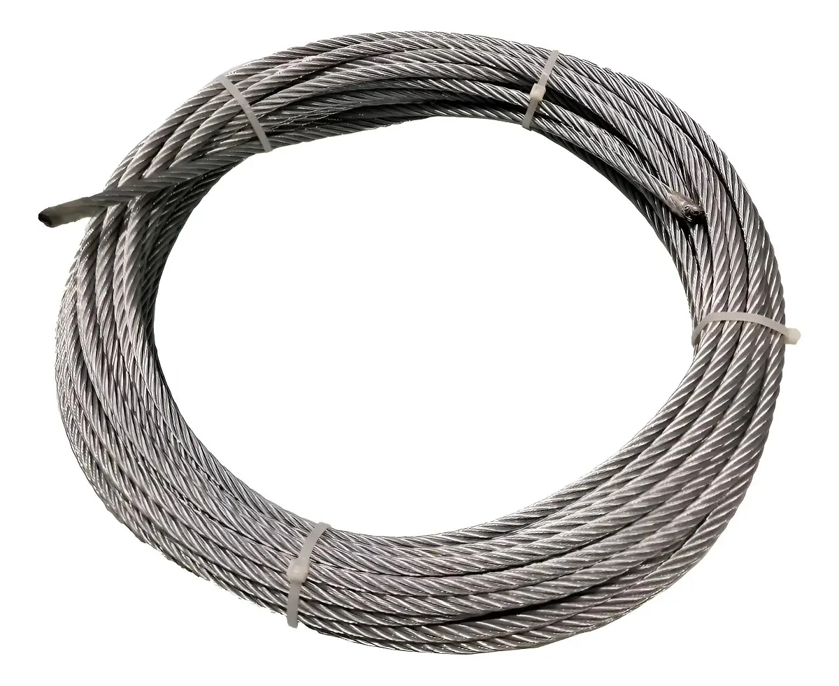 Cabo De Aço 8mm A.f (6x19) Galvanizado Por Metro Linear