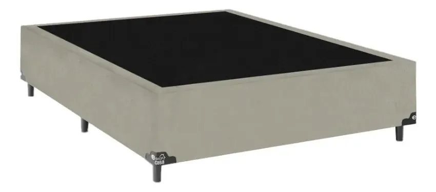 Cama Box Casal - Suede Bege