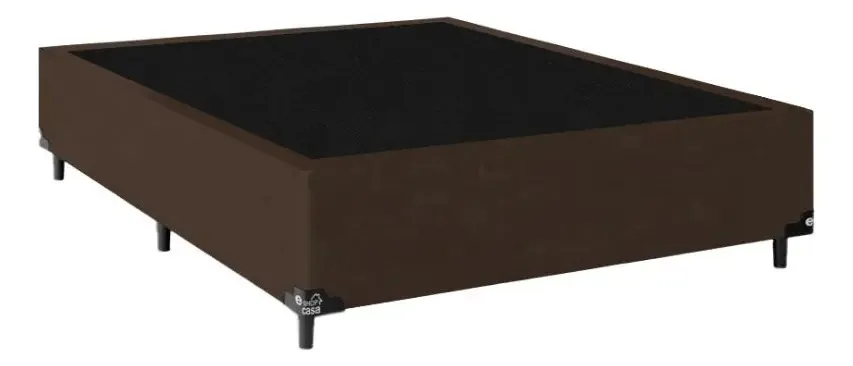 Cama Box Casal - Suede Marrom