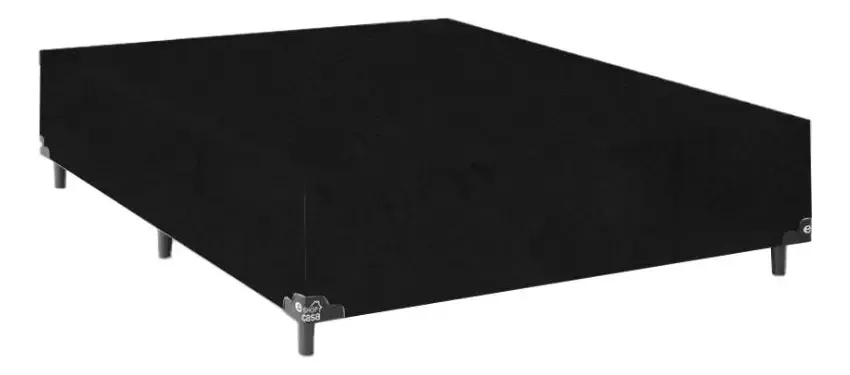 Cama Box Casal - Suede Preto