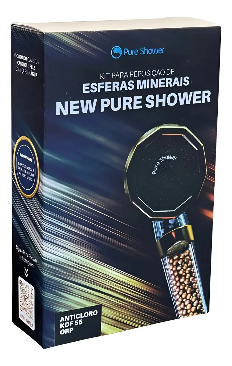 Duchas Pure Shower Esferas minerais Refil de esferas minerais cor dourado-escuro