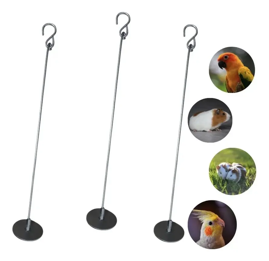 3x Suporte Porta Fruta Legumes P/ Aves Em Geral E Roedores
