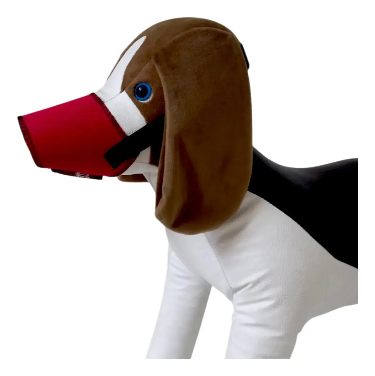 Kit Focinheira Nylon 5pçs Para Cães Cachorro Pet Ajustavél Cor Vermelho
