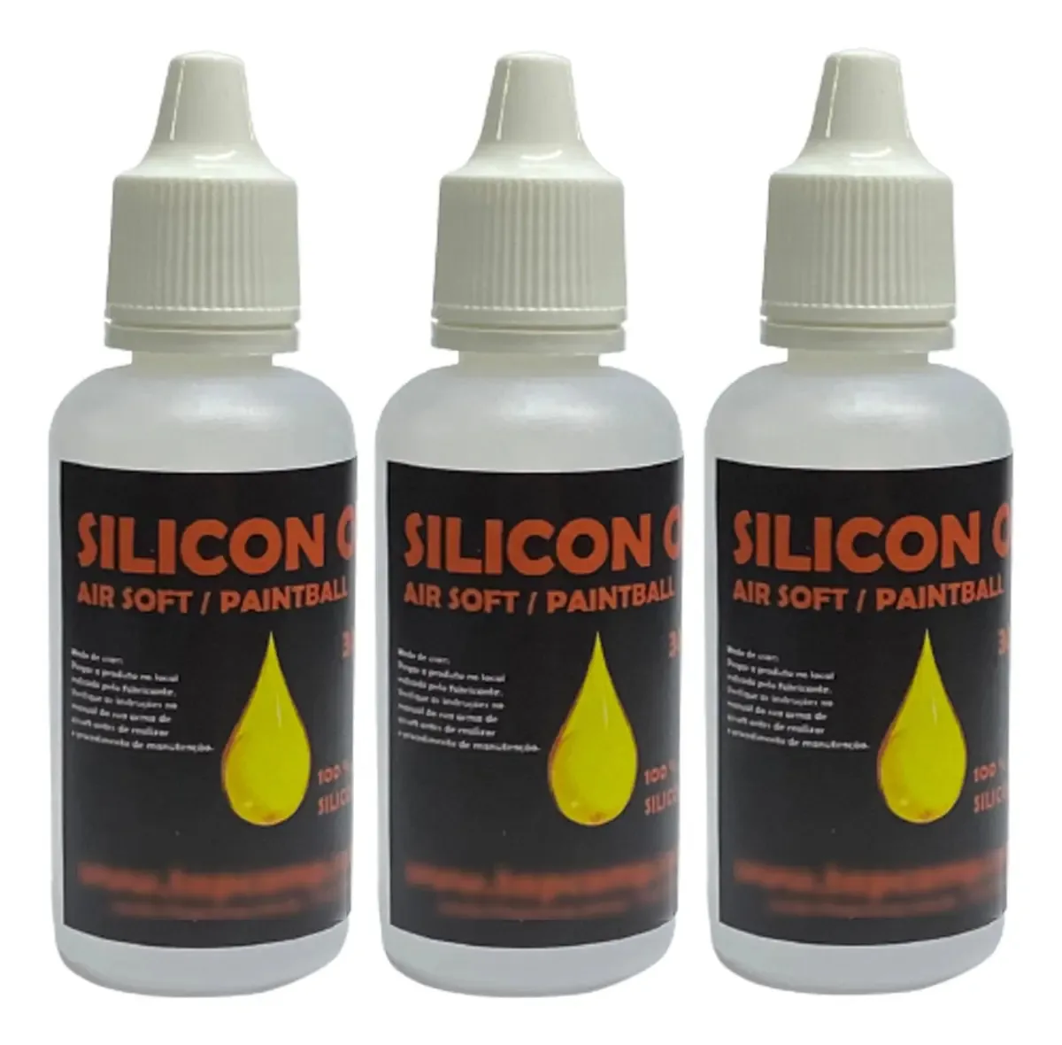 Óleo Silicone 100% Puro 30ml Tapcamp Airsoft Paintball 3 Unidades