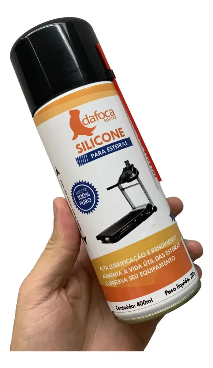 Spray Silicone Lubrificante Esteiras Elétricas 400ml Dafoca