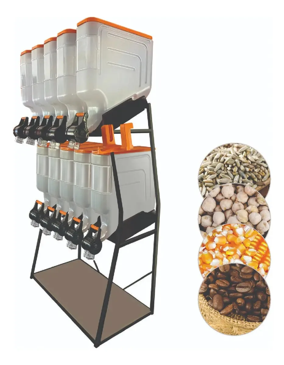 Dispenser Porta Armazenamento Cereais Ração 10 Mód 45l Cor Laranja