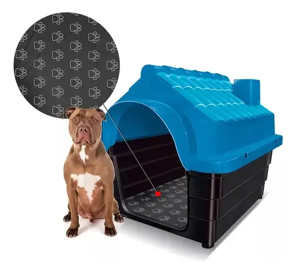 Casinha N6 Rinopet Com Colchão Cor Azul
