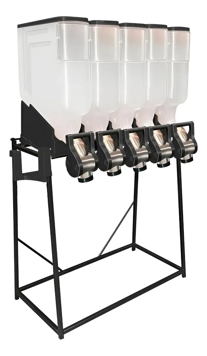 Dispenser Armazenamento De Cereais 5 Módulos 45l Cor Preto