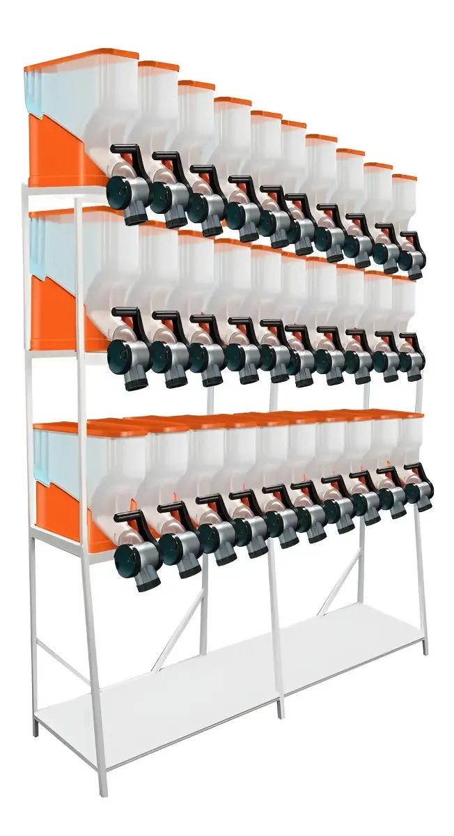 Dispenser Armazenamento De Cereais 30 Módulos 20l Cor Laranja