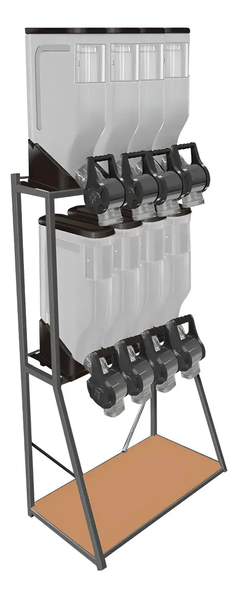 Dispenser Cereais Ração Mec Pet 8 Módulos 10 Litros Black