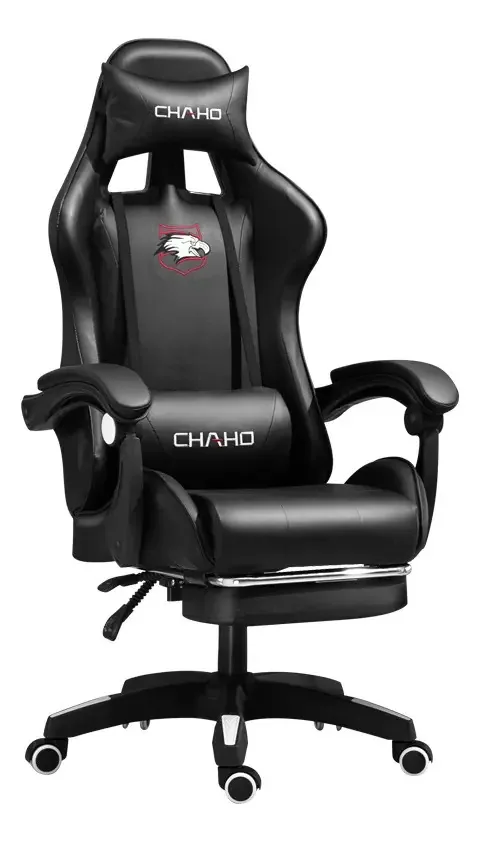 Cadeira Escritório Gamer Ergonômica Reclinável C Massageador Cor Preto