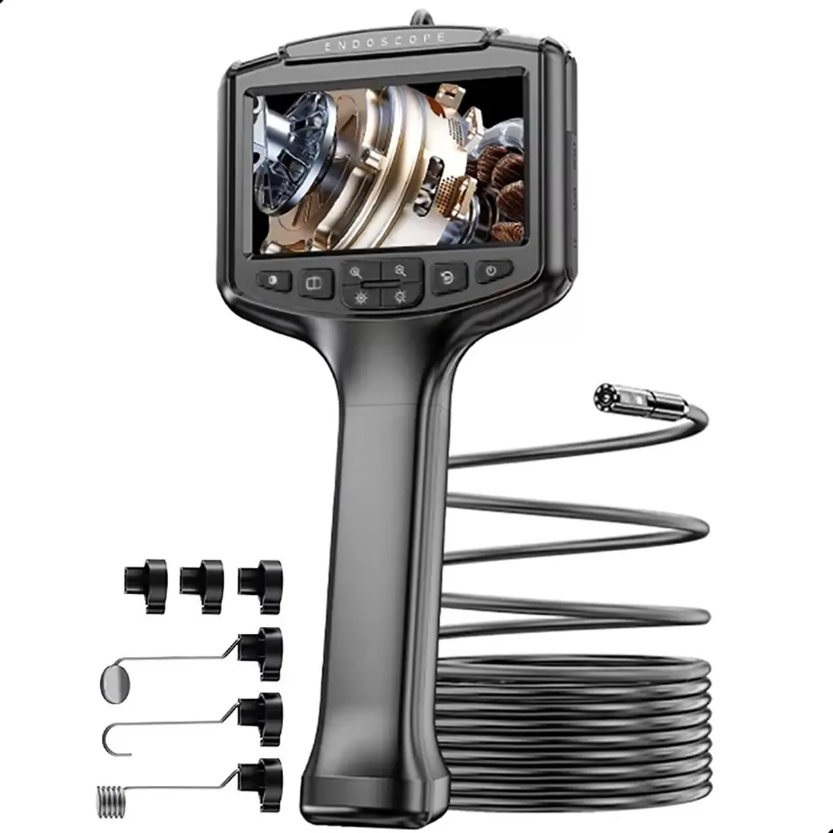 Câmera Sonda Endoscópica Automotivo Inspeção 5m 2 Lentes Hd