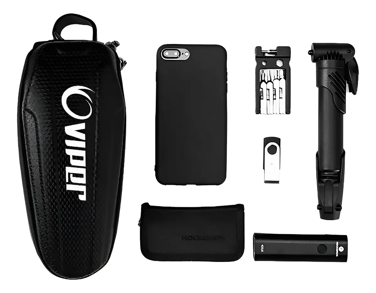 Bolsa Quadro Bike Bicicleta Mtb Rígido Ferramentas E Celular Cor Preto