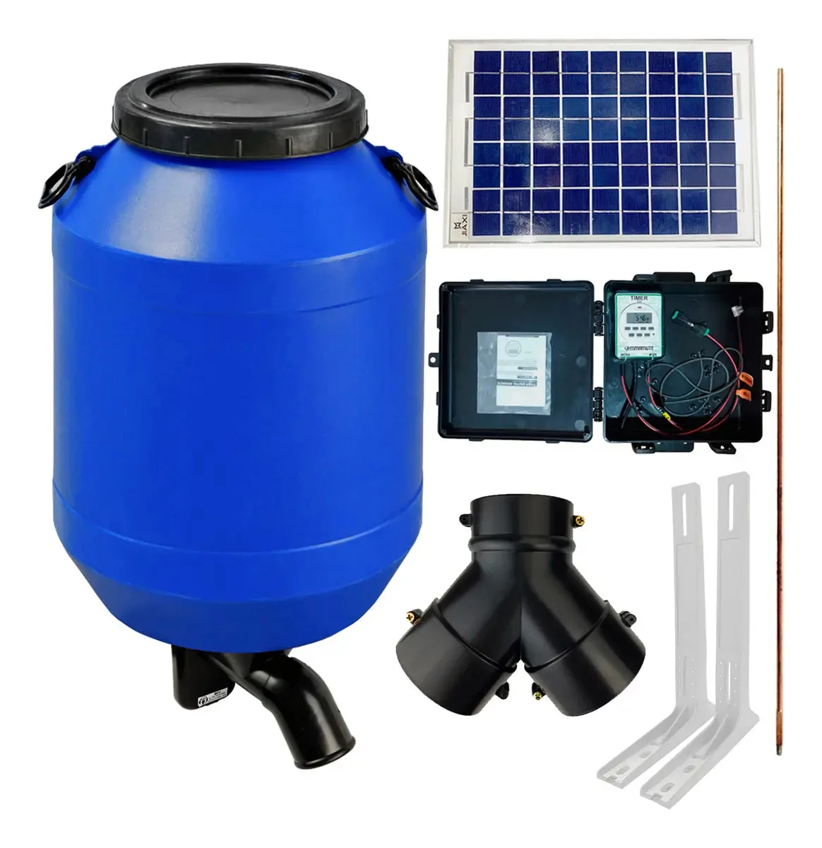 Alimentador Automático Solar Mmamute Animais DF4433 Suporte Profissional