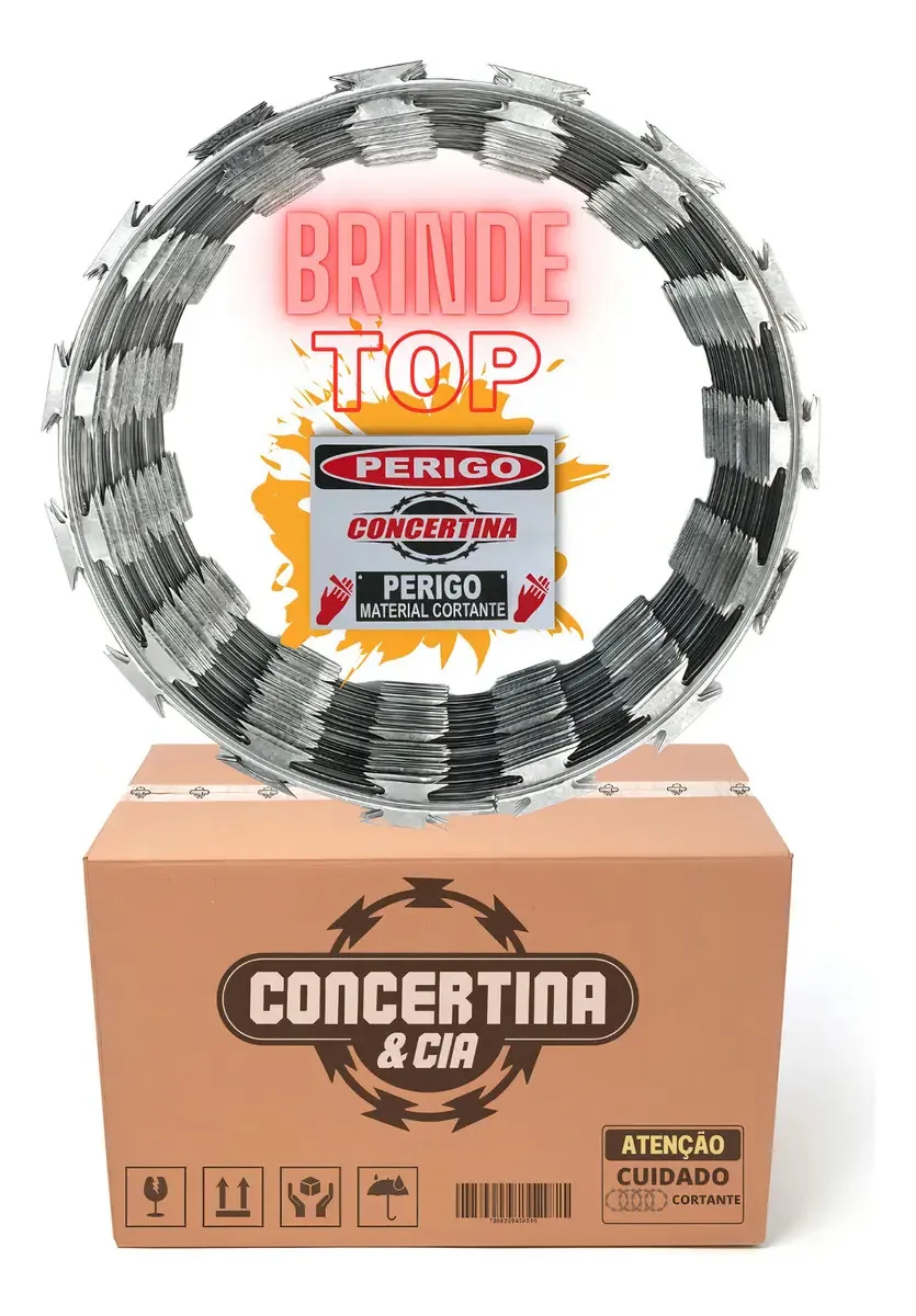 Cerca Concertina 45cm 10 Metros Com