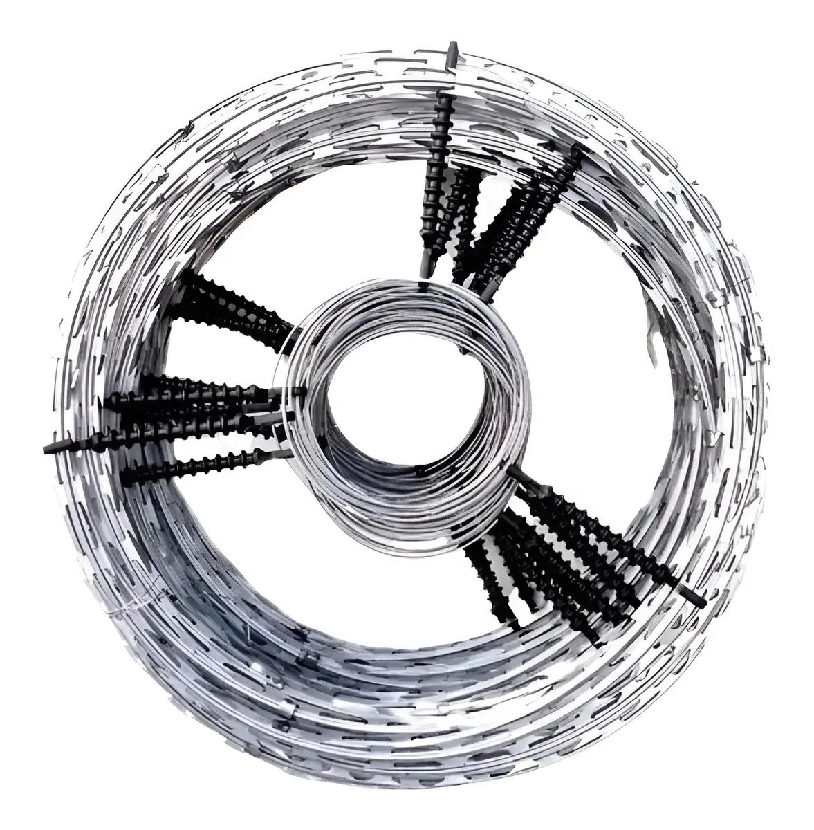 Concertina Dupla 132 SEG Eletrificada 45cm Aço Galvalume 7m