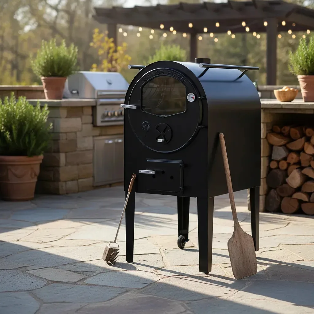 Forno Lux Preto Médio A Lenha