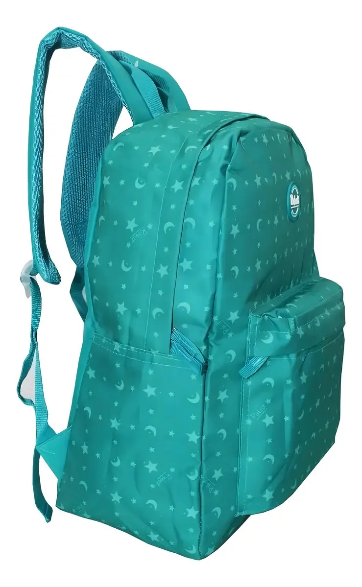 Mochila Estrelinhas Feminina Rabisk Costas Preta Cores Grand Cor Azul