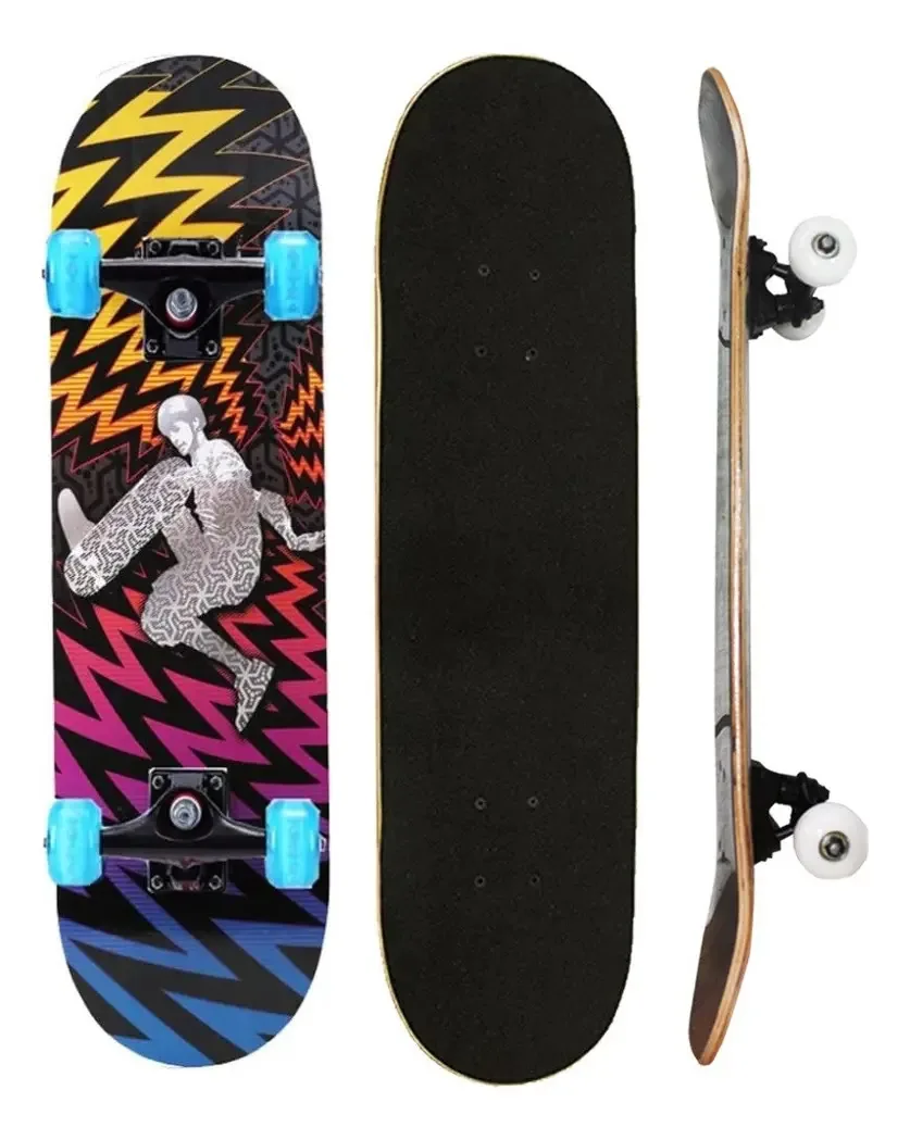 Skate Infantil Juvenil Estampa Com Lixa 79cm - Zig