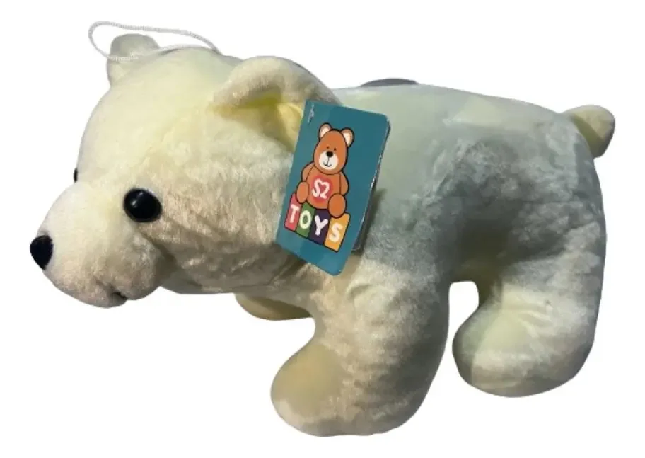 Urso Polar De Pelúcia Grande Decoração Festa Cor Branco