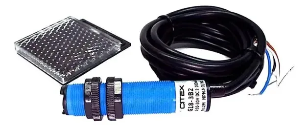 G18-3b2pa Sensor Fotoeletrico Espelho 2m 6~36v Pnp 3 Fios