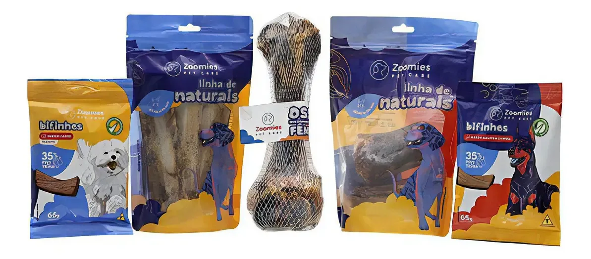 Kit Petisco Para Cães 5 (ossos E Bifinhos)