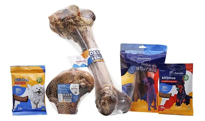 Kit Petisco Para Cães Zoomies 6 (ossos E Bifinho)