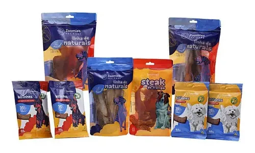 Kit Petiscos Para Cães 9 (bifinhos, Orelha, Ossos E Steak)