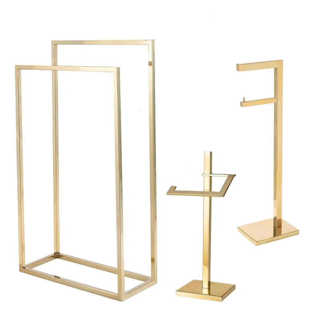 Kit Acessórios Banheiro Inox Dourado Larissa - Stainless