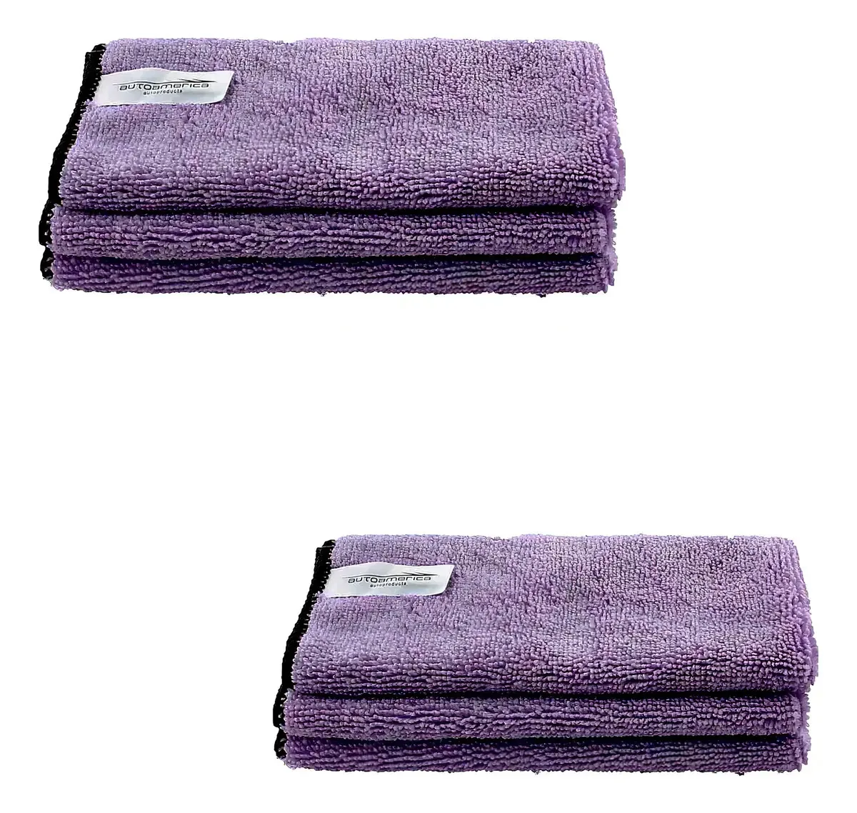 Flanela de Microfibra CARBAL 40x60cm Violeta Kit 6 Unidades Limpeza Automotiva