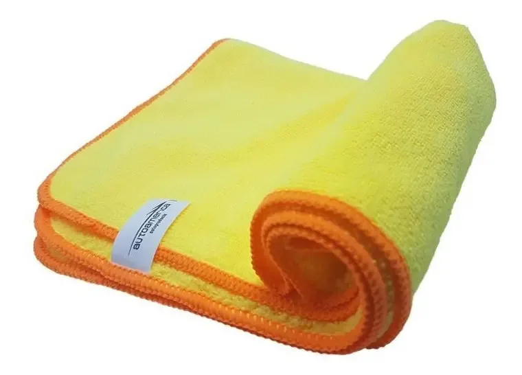 Flanela Microfibra Amarelo CARBAL Kit 3un 60x40cm Limpeza Automotiva