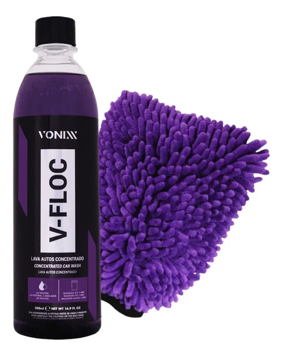 Kit Lavagem V-floc Vonixx E Luva De Microfibra Forwash
