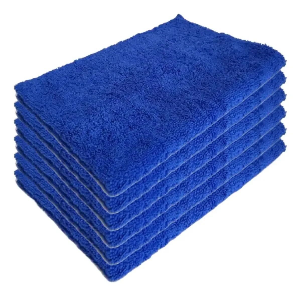 Flanela Microfibra Automotiva Azul Detailer 38x38cm Kit 6 Unidades
