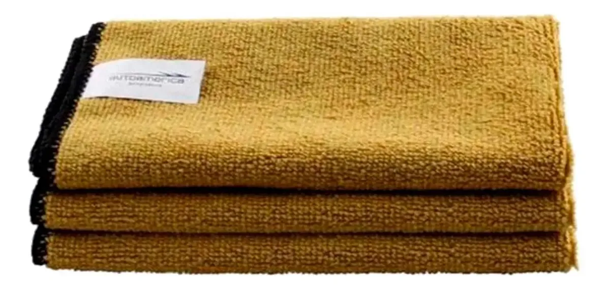 Kit 3 Flanelas Microfibra 40x40cm Autoamerica Peanut Butter Limpeza Automotiva