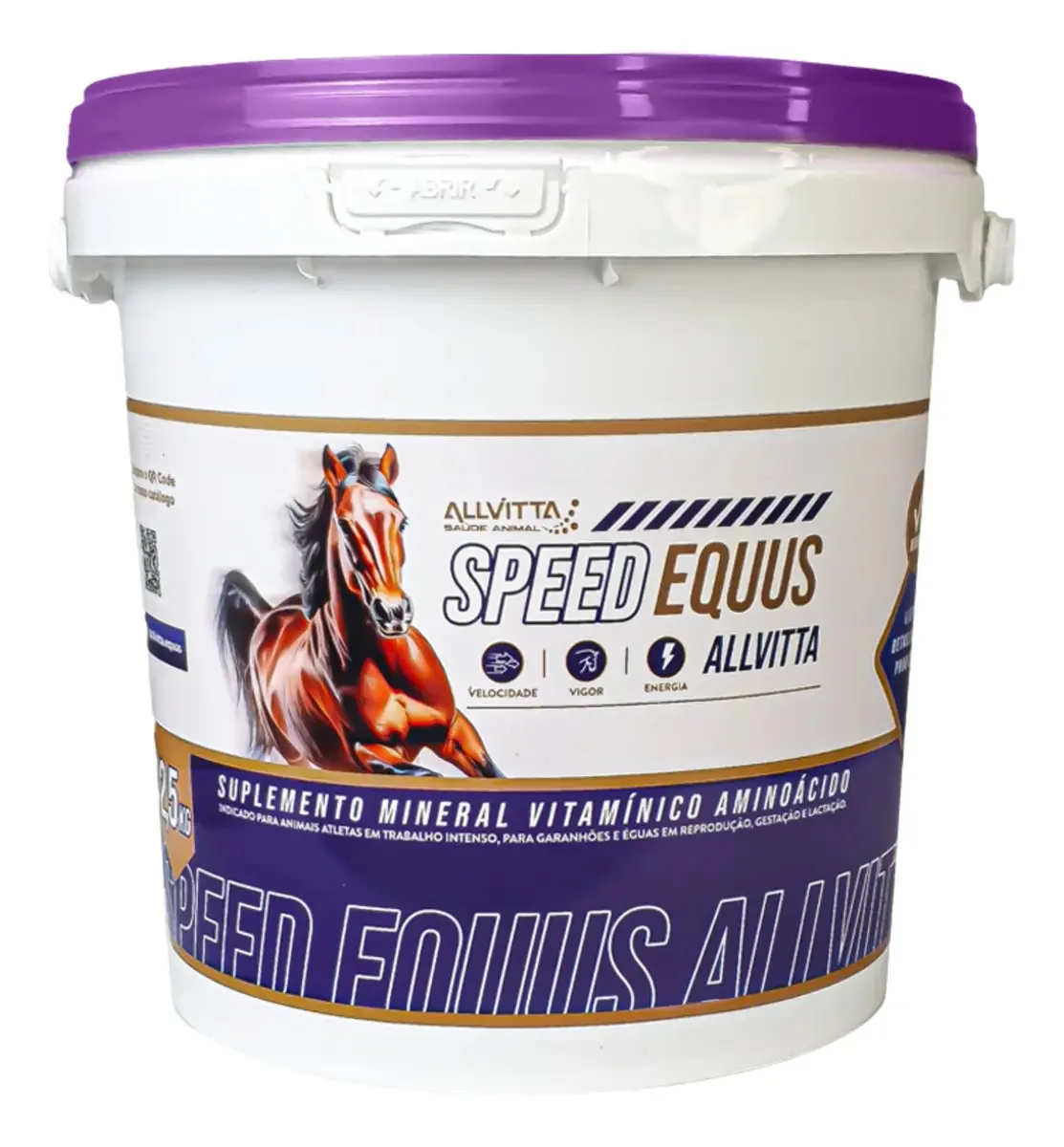 Suplemento Aminoacido Vitaminico - Speed Equus para Cavalos Atletas Allvitta 2,5 Kg