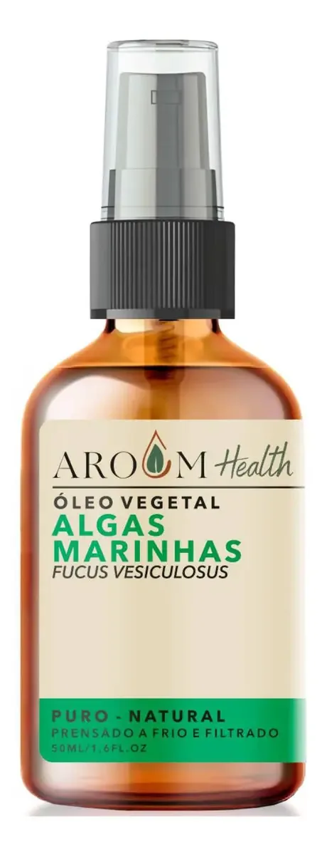 Óleo Vegetal De Algas Marinhas 100% Puro Natural 50ml- Aroom
