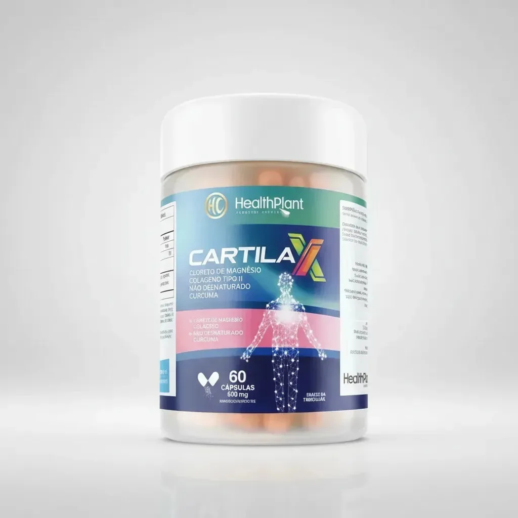 Cartilax Colágeno Tipo 2 com Magnésio e Cúrcuma 60 Cápsulas Suporte para Articulações e Mobilidade