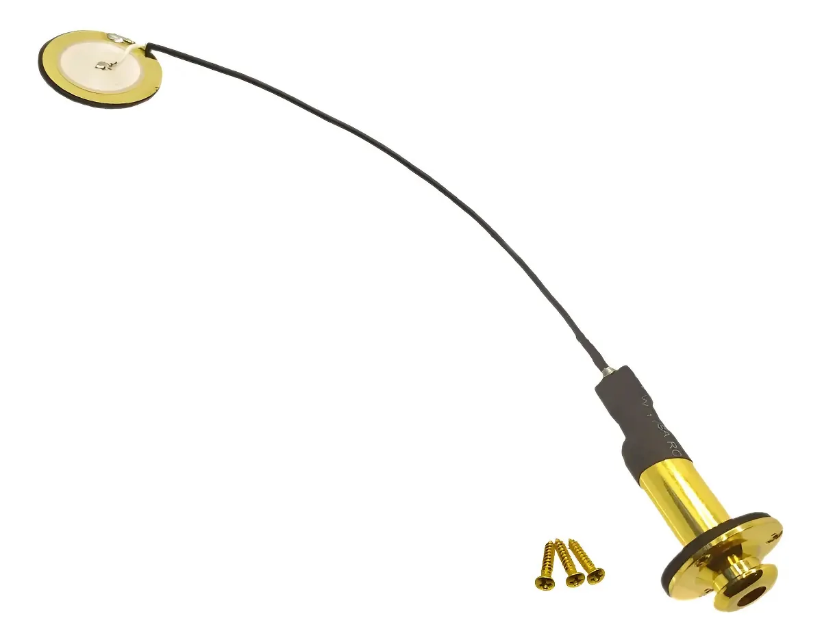 Captador De Contato Cavaco Cavaquinho Banjo Ukulele Dourado
